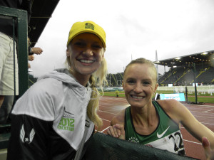 2012 Olympic Trials: Dr. Brown Budde with Shalane Flanagan, Olympian and American Record holder in the 10,000m. 